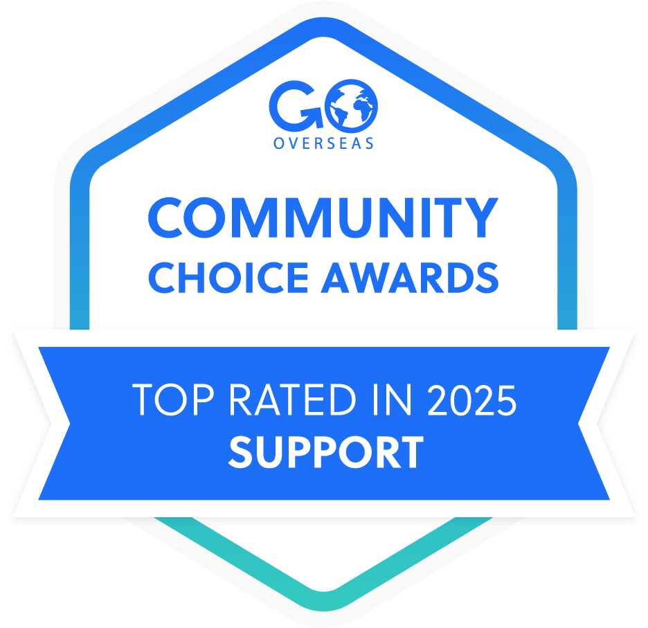Go Overseas Community Choice Awards 2025 — Top Rated Support